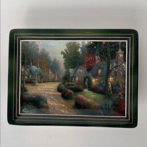 Thomas Kinkade Cobblestone Lane Porcelain Collector Plate Bradford Exchange EUC